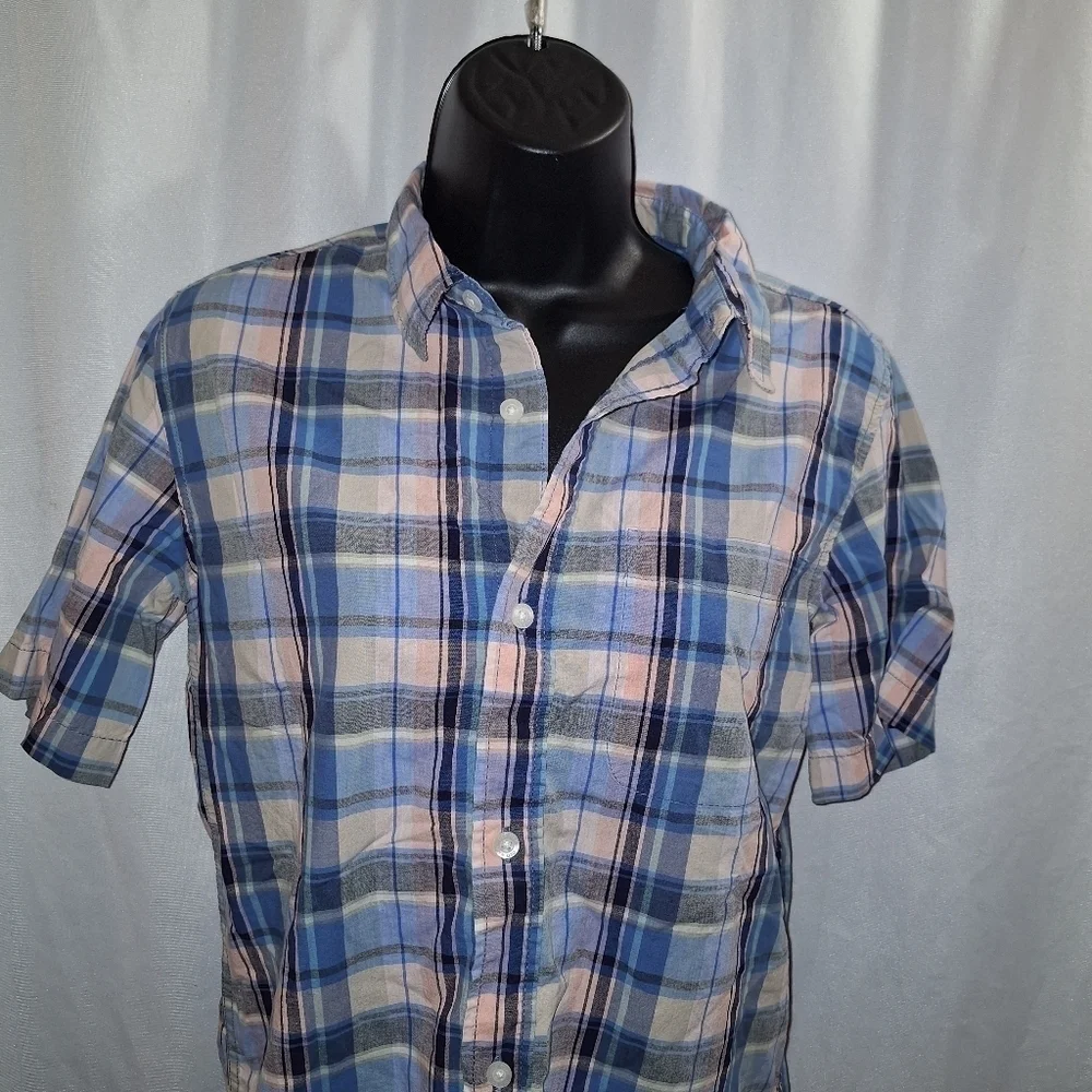 Old navy kids XL plaid button-down casual or dress shirt